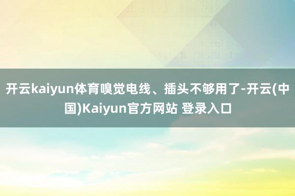 开云kaiyun体育嗅觉电线、插头不够用了-开云(中国)Kaiyun官方网站 登录入口