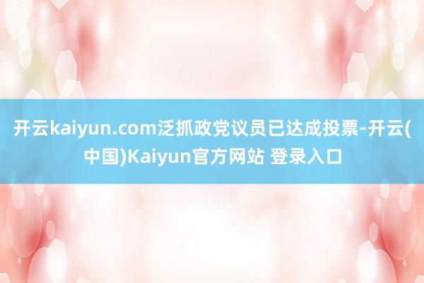 开云kaiyun.com泛抓政党议员已达成投票-开云(中国)Kaiyun官方网站 登录入口