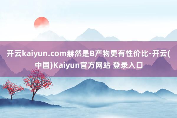 开云kaiyun.com赫然是B产物更有性价比-开云(中国)Kaiyun官方网站 登录入口