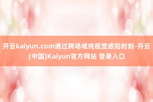 开云kaiyun.com通过跨场域纯视觉感知时刻-开云(中国)Kaiyun官方网站 登录入口