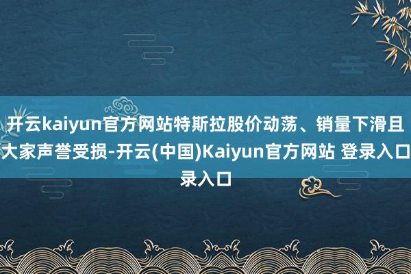 开云kaiyun官方网站特斯拉股价动荡、销量下滑且大家声誉受损-开云(中国)Kaiyun官方网站 登录入口