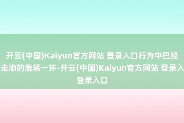 开云(中国)Kaiyun官方网站 登录入口行为中巴经济走廊的膺惩一环-开云(中国)Kaiyun官方网站 登录入口