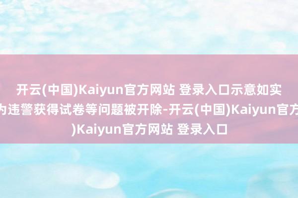 开云(中国)Kaiyun官方网站 登录入口示意如实有三名学生因为违警获得试卷等问题被开除-开云(中国)Kaiyun官方网站 登录入口