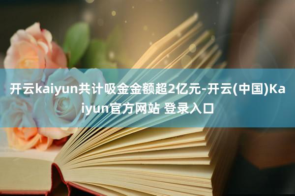 开云kaiyun共计吸金金额超2亿元-开云(中国)Kaiyun官方网站 登录入口